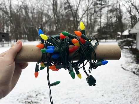 Christmas light installation