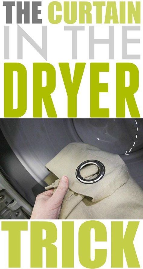 This curtain in the dryer trick makes so much sense it will make you ask "Why didn't I think of that?" Try this one out the next time your drapes need freshening up! #laundry #cleaning #housekeeping Textile Curtains, Laundry Cleaning, Homemaking Tips, Laundry Tips, Neat Tricks, Cleaner Recipes, Deep Cleaning Tips, Natural Cleaning, Kitchen Cleaning Hacks