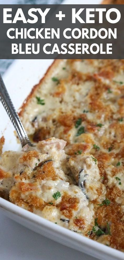 Keto Chicken Cordon Bleu Casserole, Keto Chicken Cordon Bleu, Chicken Cordon Bleu Casserole Recipe, Casserole Low Carb, Low Carb Chicken Casserole, Creamy Dijon, Dijon Sauce, Cordon Bleu Casserole, Cordon Blue