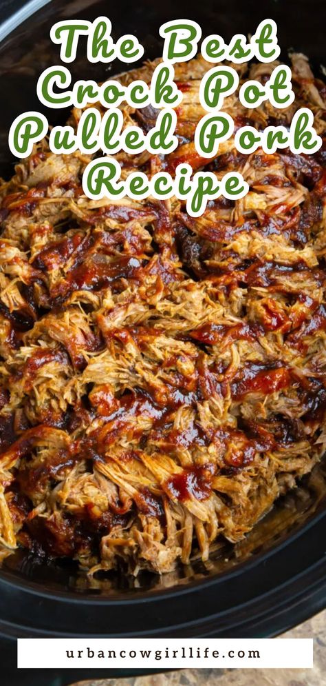 Let your Crock Pot do the work! Try this simple pulled pork recipe for a quick and satisfying dinner. | crock pot pulled pork recipe, easy pulled pork crock pot recipes, best pulled pork crock pot recipes, pulled pork crock pot, easy pork recipes, pork dinner recipes, pork dinner recipes easy, pork recipes for dinner | Barbecue Pulled Pork Crockpot Easy Recipes, Pulled Pork Crock Pot Recipes No Bbq, Pork Butts In The Crock Pot Whole 30, Best Crock Pot Pulled Pork, Pulled Pork In The Crockpot, Pulled Pork Crockpot Recipes Slow Cooker, Pork Butts In The Crock Pot Mississippi, Bbq Pork In Crockpot, Pulledpork Slowcooker Easy