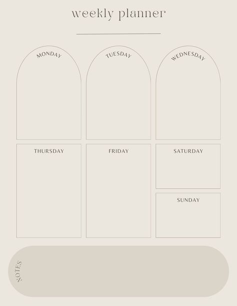 Beige Minimalist Weekly Planner - Modern & Functional freeprintableblogplanner #monthlyplanner #printableplannershop #ultimatedigitalplanner☘. Free Weekly Planner Templates, Exam Planner, At A Glance Planner, Weekly Calendar Template, Ipad Organizer, Daily Planner Printables Free, Weekly Planner Free Printable, Weekly Planner Free, Week Schedule