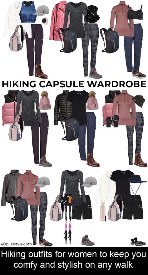 Hiking allows you to appreciate nature while getting your endorphins flowing. Here are the best hiking outfits for women to wear on your walk Mountain Walking Outfit, Mountains Trip Outfit, Old Money Hiking Outfit, Cute Fall Hiking Outfits For Women, Mountain Weekend Outfit, Girls Hiking Outfit, Fall Hiking Outfits For Women, Fall Hiking Outfits, Hiking Outfits For Women