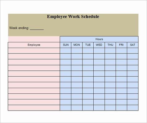 √ 30 Employee Work Schedule Template Pdf in 2020 | Schedule templates ...