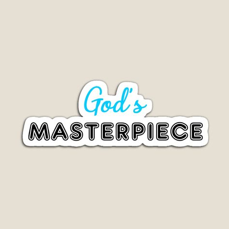 Get my art printed on awesome products. Support me at Redbubble #RBandME: https://www.redbubble.com/i/magnet/God-s-Masterpiece-by-KingdomVision/57257722.TBCTK?asc=u God's Masterpiece, God Sticker, Christian Designs, Allianz Logo, My Art, Awesome Products, Magnets, Art Prints, ? Logo