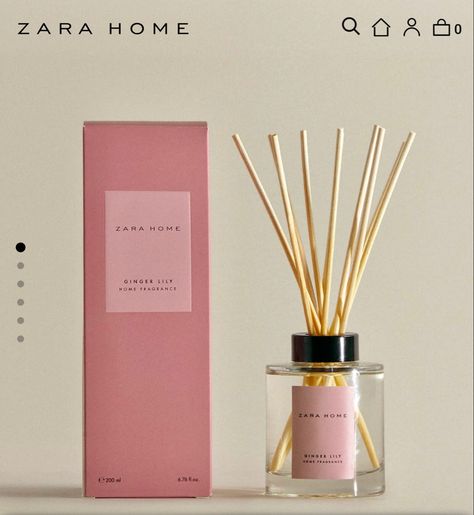 Zara Home Fragrance, Zara Home Candles, Reed Diffuser Packaging, Ginger Lily, Zara Home Collection, Diffuser Bottle, Reed Diffusers, Candle Styling, House Smells