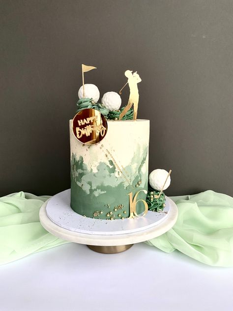 21st Birthday Golf Cake, Birthday Cake Golf Theme, Golf Graduation Cake, 21 Birthday Cake For Guys, Golf Cakes For Men, Golf Cakes For Men Birthdays, Golf Cake Ideas, 21st Birthday Cake For Guys, Golf Birthday Cake