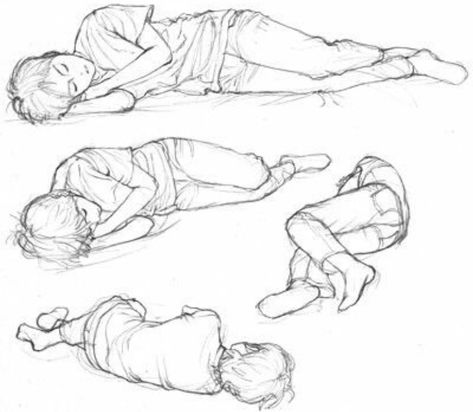 Side Pose Drawing Reference, Laying Reference Poses, Character Laying Down Reference, Lying On The Ground Reference, Lying On Side Pose Reference, Laying On Side Pose, Side Pose Drawing, Sleeping Reference Pose, Laying Down Drawing Reference