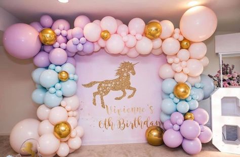 Happy Birthday Decor, Elegant Theme, Unicorn Themed Birthday Party, Stage Decoration, Stage Decorations, Balloon Decorations Party, Themed Birthday Party, Unicorn Birthday Parties, Baby Shower Gender Reveal