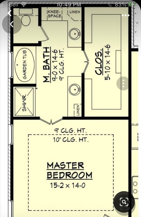 Master Bath With Closet, Small Master Suite Layout, Master Suite Layout With Sitting Area, Master Suite Addition Plans, Small Master Suite, Master Suite Floor Plans, Room Divider Ideas Bedroom, Ensuite Layout, Suite Layout