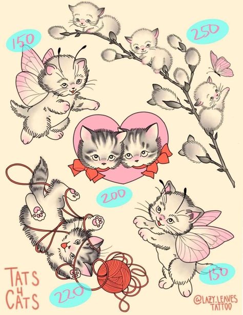 Kitsch Fashion Style, Vintage Cat Tattoo, American Traditional Cat Tattoo, Nursery Kitsch, Traditional Tattoo Woman, Kitten Tattoo, Traditional Tattoo Designs, Traditional Tattoo Sleeve, Upper Arm Tattoos