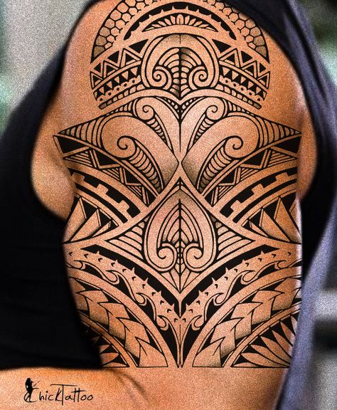 ChickTattoo Designer Polynesian Tattoos, Maori Tattoo Frau, Stammestattoo Designs, Polynesian Tattoo Designs, Maori Tattoo Designs, Samoan Tattoo, Hawaiian Tattoo, Small Tattoos Simple, Geniale Tattoos