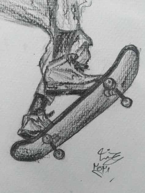 Drawing Ideas Skateboard, Skateboard Sketch Drawing, Skating Sketch, Skater Sketch, Skateboarding Drawing, Skater Drawing, Skating Drawing, Skate Drawing, Skateboard Drawing