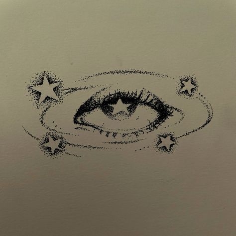 Star With Eye Tattoo, Eyes Full Of Stars Tattoo, Night Aesthetic Tattoo, Magic Aesthetic Tattoo, Weird Art Tattoo, Moon Ideas Tattoo, Cool Star Design, Tattoos To Fill In Gaps, White Ink Tattoo On Black Skin