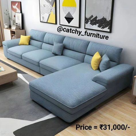 Contact Number 6304821856 😊 > Deluxe Sofa set ❤ > Size 6×9 inches 3 Seater + Lounger > 6 seaters > we will customised according to your needs > we have lots of model with unique design > our first priority is customer satisfaction ✨ #catchyfurnitures #sofamanufacturer #sofaset #SOFAMAKER #sofadesign #furnituremanufacturer #furniture #dinningtableset✅ #chairs #marriagesets #mehdipatnam > Our YouTube channel link 🔗 > Facebook link 🔗 > Mentioned in bio Thankyou❤ Blue Sofa Design, Sofa Cumbed Design, Light Blue Sofa, L Shaped Sofa Designs, Sofa Bed For Small Spaces, Latest Sofa Designs, Luxury Sofa Design, British School, Modern Sofa Living Room