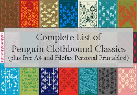 Classic Books List, Penguin Clothbound, Classics To Read, Clothbound Classics, Penguin Clothbound Classics, Penguin Books Covers, Pretty Books, Penguin Book, Slowly But Surely