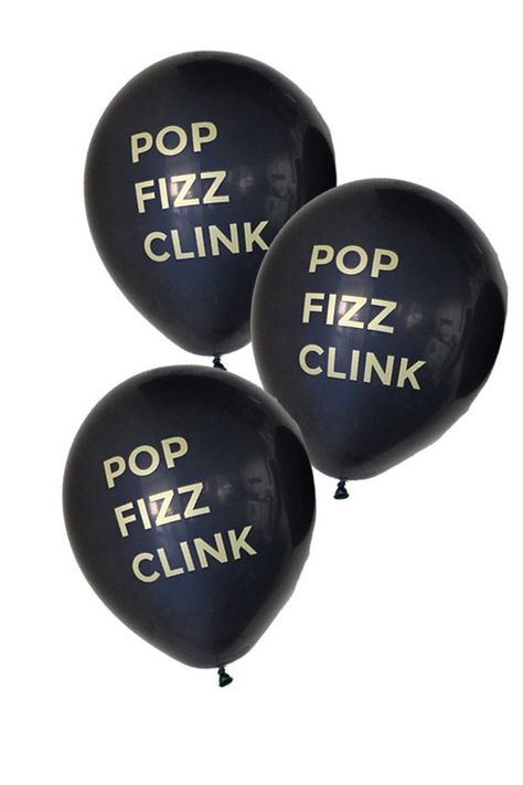 Black, White, and Gold Party Inspiration – the House of Grace Pop Fizz Clink, And So It Begins, New Year's Eve Celebrations, Black Balloons, Pretty Party, Gold Party, Party Entertainment, New Year’s Eve, Party Party