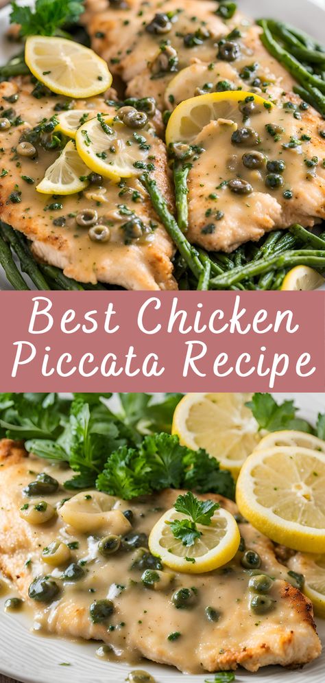 Best Chicken Piccata Recipe | Cheff Recipes Chicken Picatta With Pasta, Cuisine At Home Recipes, Ina Garten Chicken Piccata Recipe, Lemon Chicken Piccata Recipe With Capers, Classic Chicken Piccata, Lemon Chicken Capers Recipe, Capers Chicken Recipes, Chicken With Olives And Capers, Weight Watchers Chicken Piccata