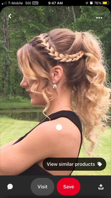 Hair Updo Braid, Long Hair Ombre, Curls Long Hair, Braid Curls, Cute Prom Hairstyles, Braids Summer, Women Braids, Curls For Long Hair, Hoco Hairstyles