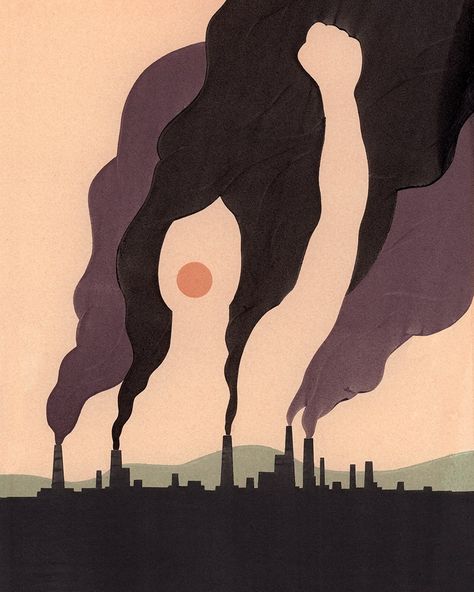 Closure. This picture is making a statement towards factories and pollution. Great use of figure/ground principle of Gestalt. Image And Type Design, Gestalt Theory, Gestalt Principles, Activist Art, Negative Space Art, Earth Day Posters, Banner Art, Illustration Kunst, Art Spatial