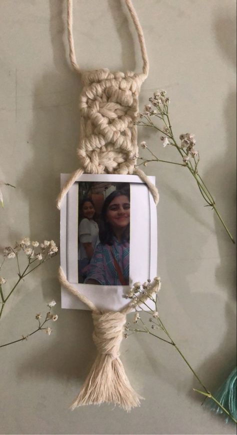 create this macramé polaroid with jutelings and gift your close one’s now or use it as a car charm! DM TO ORDER Macrame Car Charm, Car Charms, A Car, Macrame, Gifts, Quick Saves, Home Decor, Home Décor, Macramé