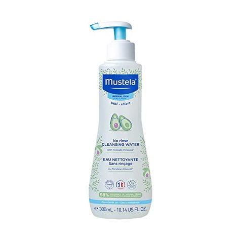 Amazon.com: Mustela Baby Cleansing Water - No-Rinse Micellar Water - with Natural Avocado & Aloe Vera - for Baby's Face, Body & Diaper – 10.14 fl. oz. : Everything Else Mustela Baby, Baby Acne, Cleansing Water, Baby Lotion, Water Cleanse, Micellar Water, Aloe Vera Leaf, Cleansing Gel, Normal Skin