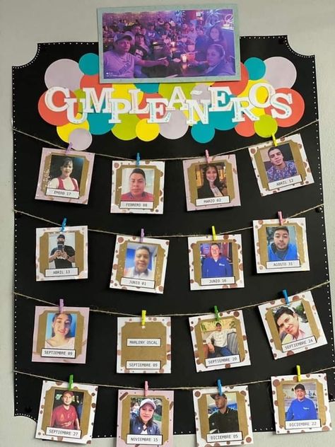 Class Decoration For Kindergarten, Class Decoration Ideas Preschool, Ideas Para Murales Escolares, Birthday Chart Classroom, Birthday Board Classroom, Birthday Bulletin Boards, Birthday Bulletin, School Board Decoration, Kindergarten Classroom Decor