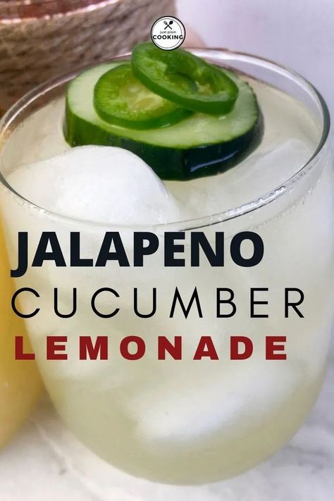 Jalapeno Cucumber Lemonade combines sweet, tart and spicy for the perfect summer drink. From just a hint to full-out hot, you can adjust the amount of jalapeno to your taste. Jalapeno Lemonade, Margarita Truck, Virgin Cocktail Recipes, Cucumber Lemonade, Bar Tender, Smoothie Popsicles, Virgin Cocktails, Lime Drinks, Spicy Drinks