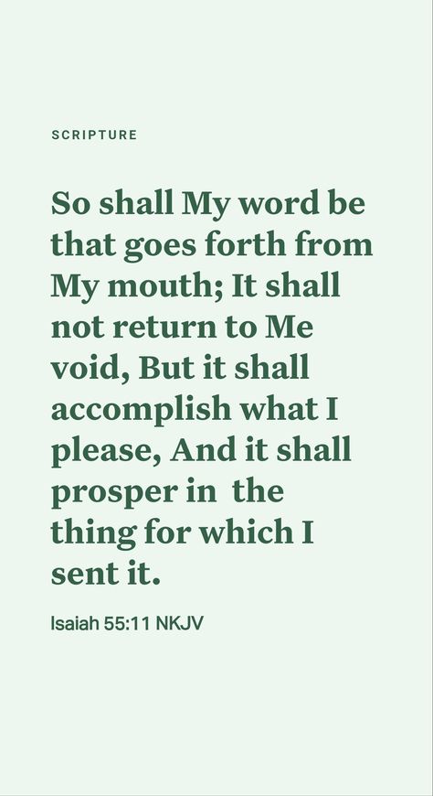 Jehovah also shows loyalty by remaining faithful to his word of promise. When he foretells something, it comes to pass. Jehovah thus stated: “My word that goes out of my mouth . . . will not return to me without results, but it will certainly accomplish whatever is my delight, and it will have sure success in what I send it to do.” (Isaiah 55:11) By remaining faithful to his word, Jehovah shows loyalty to his people. Isaiah 55:11, Isaiah 55 11, Isaiah 55, Daily Verses, Bible Devotions, Daily Scripture, Bible Study Verses, Lord Jesus Christ, Jesus Christ