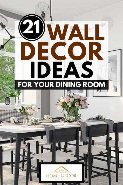 21 Wall Decor Ideas For Your Dining Room. Article by HomeDecorBliss.com #HomeDecorBliss #HDB #home #decor Dining Room Picture Wall, Dinning Room Wall Art, Dinning Room Art, Beautiful Dining Room Decor, Dining Wall Decor, Dining Room Accent Wall, Dining Table Design Modern, Unique Dining Room, Dining Room Accents