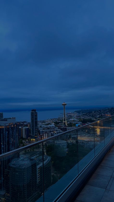 High Rise Apartment Seattle, Seattle Washington Wallpaper, Seattle Apartment View, Seattle Apartment Aesthetic Rain, Seattle Downtown Photography, Seattle Appartement, Seattle High Rise, Living In Seattle Aesthetic, Seattle Living Aesthetic