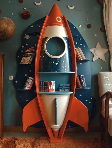 Discover 20 incredible space-themed bedroom ideas for boys that are sure to impress. From DIY decor projects to amazing wallpaper and night lights, these designs are ideal for creating a dream space. Perfect for little boys and teen boys, these space-themed boys' bedroom ideas will turn their room into an intergalactic paradise they'll love. Vintage Space Themed Bedroom, Outer Space Room Ideas, Boys Astronaut Bedroom, Boys Space Room Ideas, Science Bedroom Ideas, Space Theme Kids Room, Boys Space Bedroom Ideas, Space Theme Boys Room, Boys Space Theme Bedroom