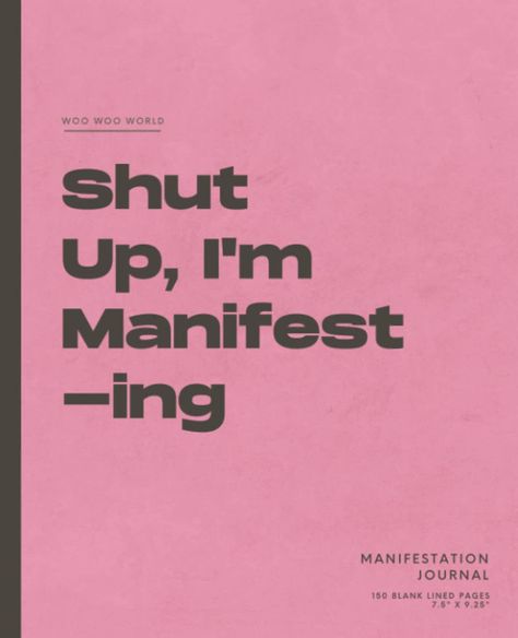 Notes On Blank Paper, Manifest Sigil, Journal Business Aesthetic, Shut Up Im Manifesting, Manifest Books, Journaling Cover Page, Graditute Journals, Manifestation Journal Cover, Books Manifestation