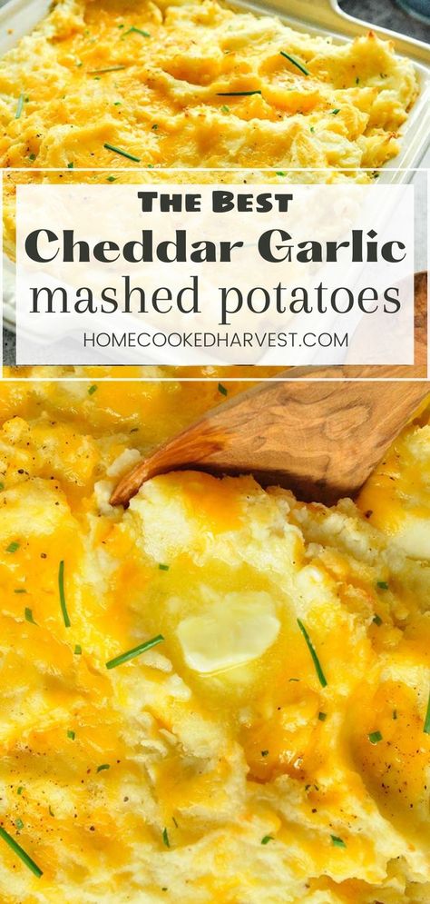 Garlic Potato Casserole, Flavoured Mashed Potatoes, Garlic And Cheese Mashed Potatoes, Cheese Garlic Mashed Potatoes, Garlic Cheddar Mashed Potatoes, Baked Garlic Mashed Potatoes, Homemade Cheesy Mashed Potatoes, Best Cheesy Mashed Potatoes, Mashed Potatoes With Yellow Potatoes