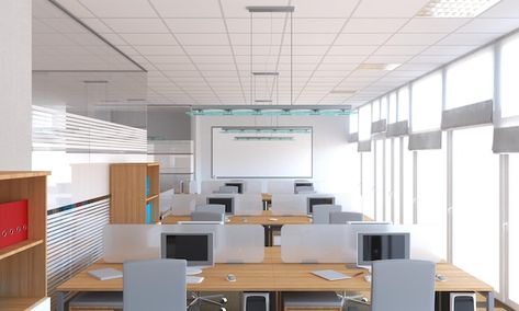 Classroom Interior, Modern Classroom, Premium Photo, Interior Lighting, Stock Photos