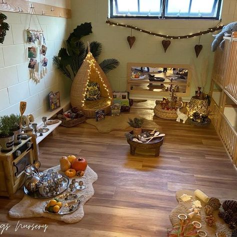 Hygge in the Early Years Early Years Baby Room Ideas, Curiousity Approach Eyfs, Natural Early Years Classroom, Hygge Eyfs Classroom, Baby Room Eyfs Ideas, Baby Room Curiosity Approach, Baby Room Nursery Ideas Eyfs, Reggio Inspired Classrooms Toddlers, Curiosity Approach Baby Room