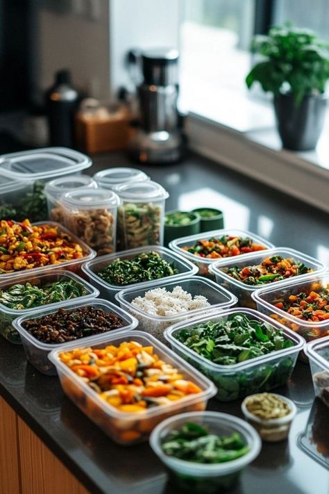 Master meal prepping for a plant-based diet to save time and stay healthy. 🥗📅 #PlantBasedMealPrep #HealthyLiving Meal Prep Ideas Aesthetic, Vision Board Ideas Cooking, Health Meal Aesthetic, Healthy Cooking Vision Board, Plant Based Vision Board, Healthy Food Vision Board Aesthetic, Healthy Clean Lifestyle Aesthetic, Clean Food Asthetic Picture, Healthy Meal Vision Board