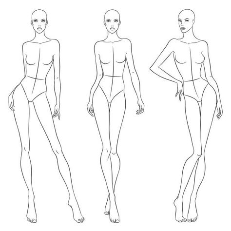 Figure Template, Fashion Illustration Template, Fashion Sketch Template, Silhouette Mode, Fashion Croquis, Fashion Design Inspiration, Fashion Model Drawing, Croquis Fashion, Fashion Figure Templates