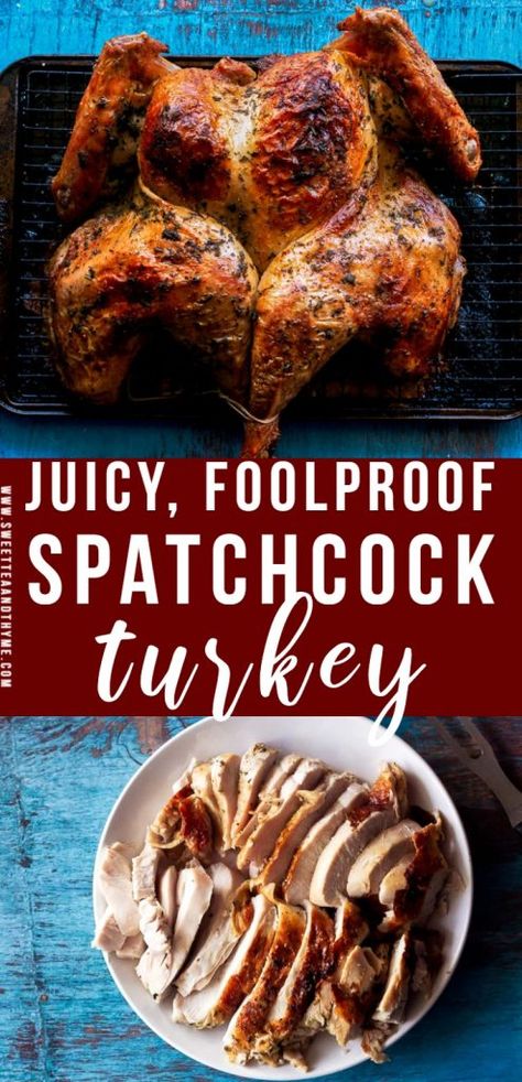 Spatchcock Turkey Recipe, Brine Recipes, Spatchcock Turkey, Dry Brine, Thanksgiving Foods, Fantastic Recipes, Turkey Brine, Grilled Turkey, Thanksgiving 2020