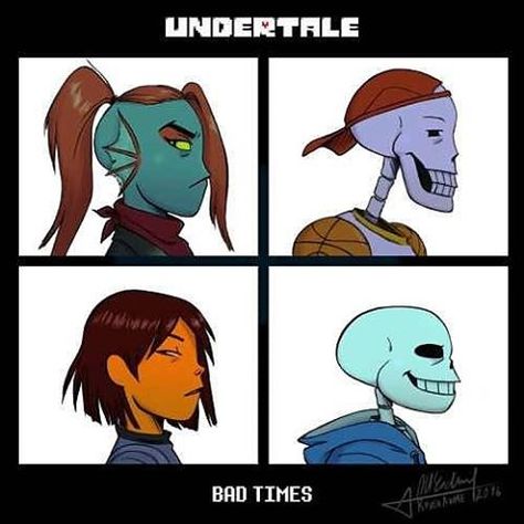 Yes Gorillaz Albums, Gorillaz Demon Days, Demon Days, Gorillaz Art, Sans Cute, Pretty Drawings, Undertale Art, Undertale Fanart, Cartoon Crossovers