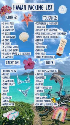 Beach Holiday Packing, Beach Trip Packing List, Summer Vacation Packing List, Beach Trip Packing, Summer Vacation Essentials, Summer Vacation Packing, Hawaii Trip Planning, Holiday Packing Lists, Hawaii Packing List