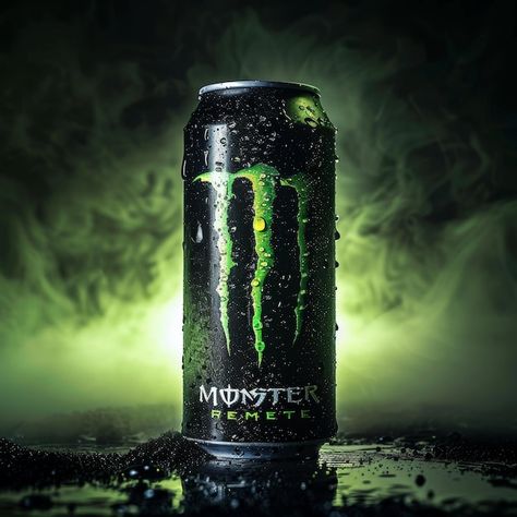 Energy Drink Product Photography, Monster Energy Drink Logo, Photoshop Tutorial Typography, Monster Energy Drink, Drink Photo, Monster Can, Energy Drink, Monster Energy, Black Letter