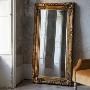 Floor Standing Mirror, Cheval Mirror, Leaner Mirror, French Mirror, Wood Framed Mirror, Mirror Gold, Standing Mirror, Rectangle Mirror, Vintage Mirror