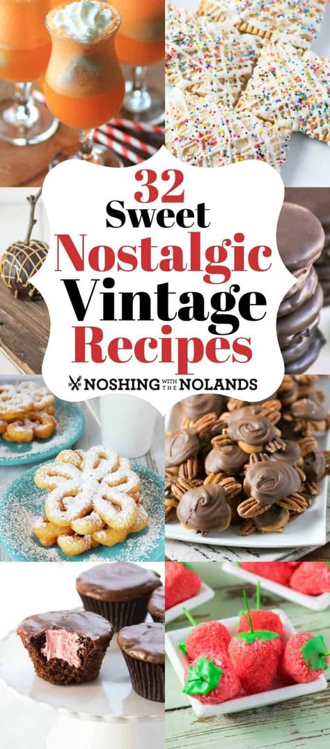 32 Sweet Nostalgic Vintage Recipes will bring a rush of fond memories back!! #nostaligic #vintage #recipes #desserts Nostalgic Recipes, Vintage Christmas Recipes, Retro Desserts, Pecan Bars, Heirloom Recipes, Vintage Dessert, Vintage Baking, Recipes Sweet, Almond Joy