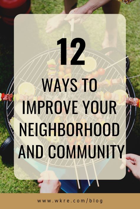 If you're wondering how to create a sense of community in your neighborhood, check out these 12 ideas for things to do with your neighbors. Why not throw a neighborhood block party or set up a community tool library? You'll be inspired to build your local community in no time! #neighborhoodcommunity #improveneighborhood Getting Involved In Community, Community Night Activities, Community Foundation Ideas, Neighborhood Events Ideas, Community Center Events, Community Playground Ideas, Neighborhood Community Building, Neighborhood Bulletin Board Ideas, Neighborhood Association Ideas