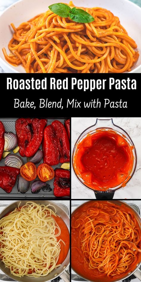 Roasted Pepper Sauce Pasta, Roasted Red Pepper Salad Dressing, Red Pepper Salad Dressing, Easy Roasted Red Pepper Sauce, Red Bell Pepper Pasta Sauce, Roasted Red Pepper Pizza Sauce, Roasted Red Pepper Pasta With Chicken, Roasted Pepper Pasta, Red Pepper Pasta Vegan