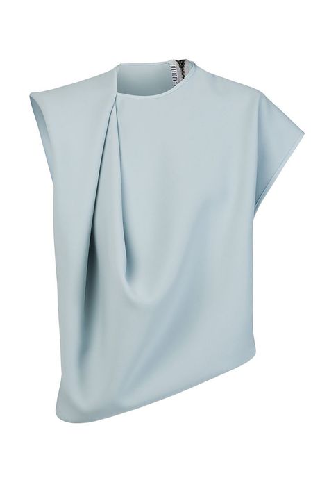 Top Draping, Draped Tops, Drape Top, Elegant Asymmetrical Blouse With Draped Sleeves, Asymmetrical Blouse With Draped Sleeves, Designer Draped Fitted Blouse, Luxury Chic Asymmetrical Blouse, Chic Asymmetrical Drapey Tops, Evening Skirts