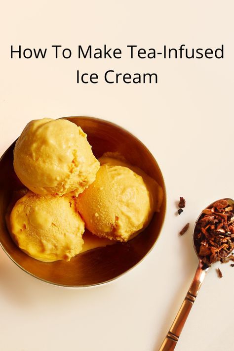 Turmeric Ice Cream, Herbal Ice Cream, Interesting Ice Cream Flavors, Tea Ice Cream Recipe, Unique Ice Cream Flavors, Ice Cream Games, Ice Cream Dessert Recipe, Ginger Ice Cream, Pour Decisions