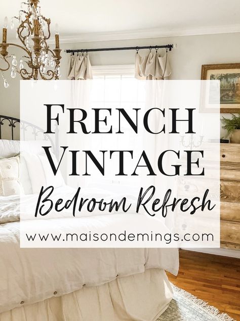 French Vintage Bedroom, French Bedroom Aesthetic, French Country Cottage Bedroom, French Chic Bedroom, Modern French Country Bedroom, Modern French Bedroom, Country French Bedroom, Antique Decor Bedroom, Vintage French Bedroom