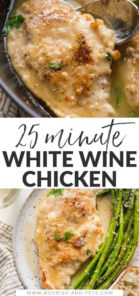 Chicken In White Wine Sauce Recipes, White Wine Sauce Chicken, Recipes With Chicken Cutlets, Chicken With White Wine Sauce, White Wine Chicken Recipes, Pan Fried Chicken Tenders, Chicken In Wine Sauce, Chicken White Wine Sauce, White Wine Sauce Recipes