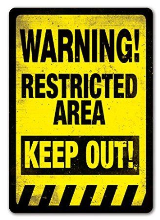 Warning Dog Sign, Warning Design, Funny Warning Signs, Restricted Area, Hazard Sign, Keep Out, Metal Wall Sign, Warning Signs, Free Amazon Products